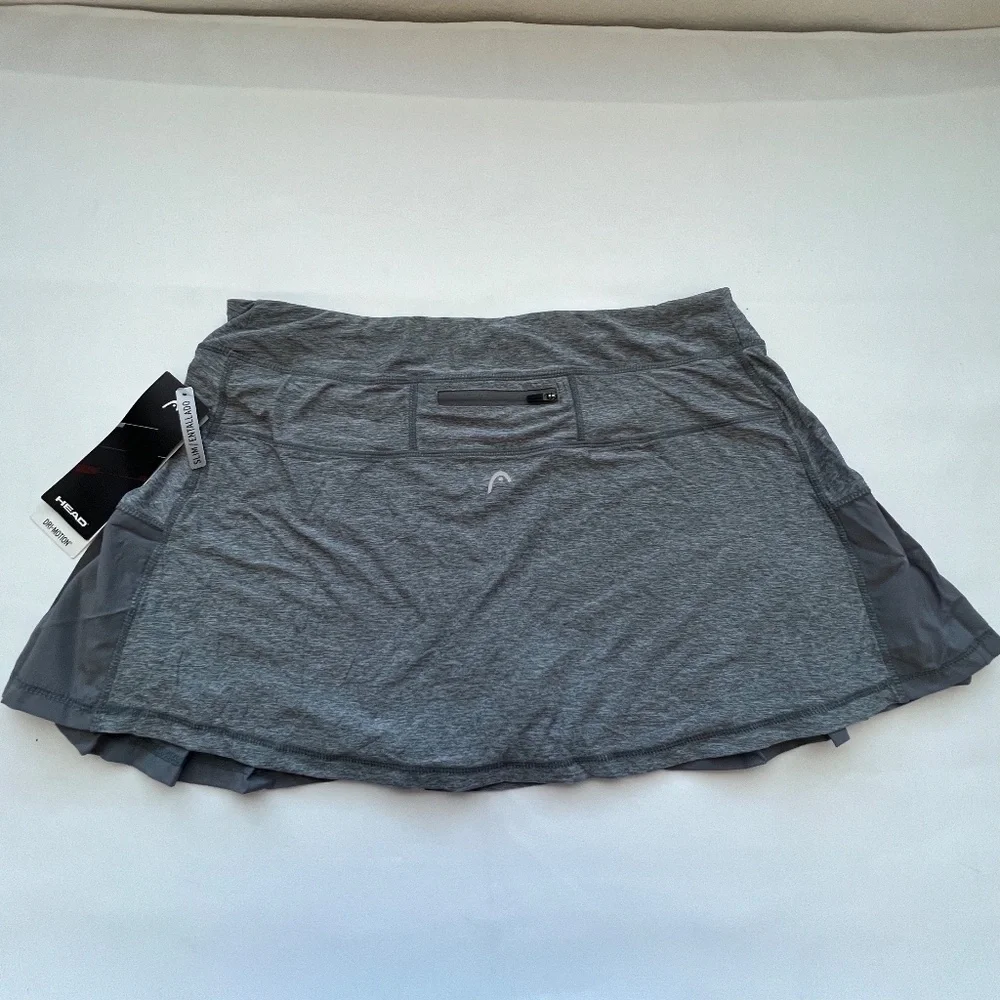 Head Slim Fit Dri-Motion Tennis‎ Skort, Light Grey, Women’s Size X-Large, NWT